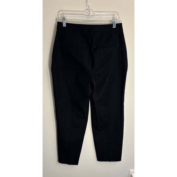 BODEN Bi-Stretch Straight Leg Navy Trousers Women 8R Pants Flat Front Ankle Twil - Picture 4 of 14